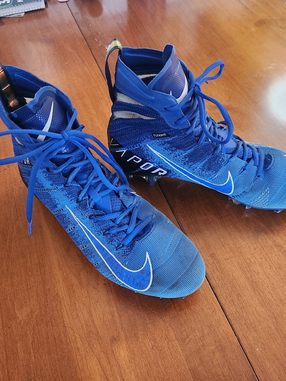 Nike Blue Vapor Football Cleats